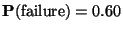 ${\bf P}(\mbox{failure})=0.60$